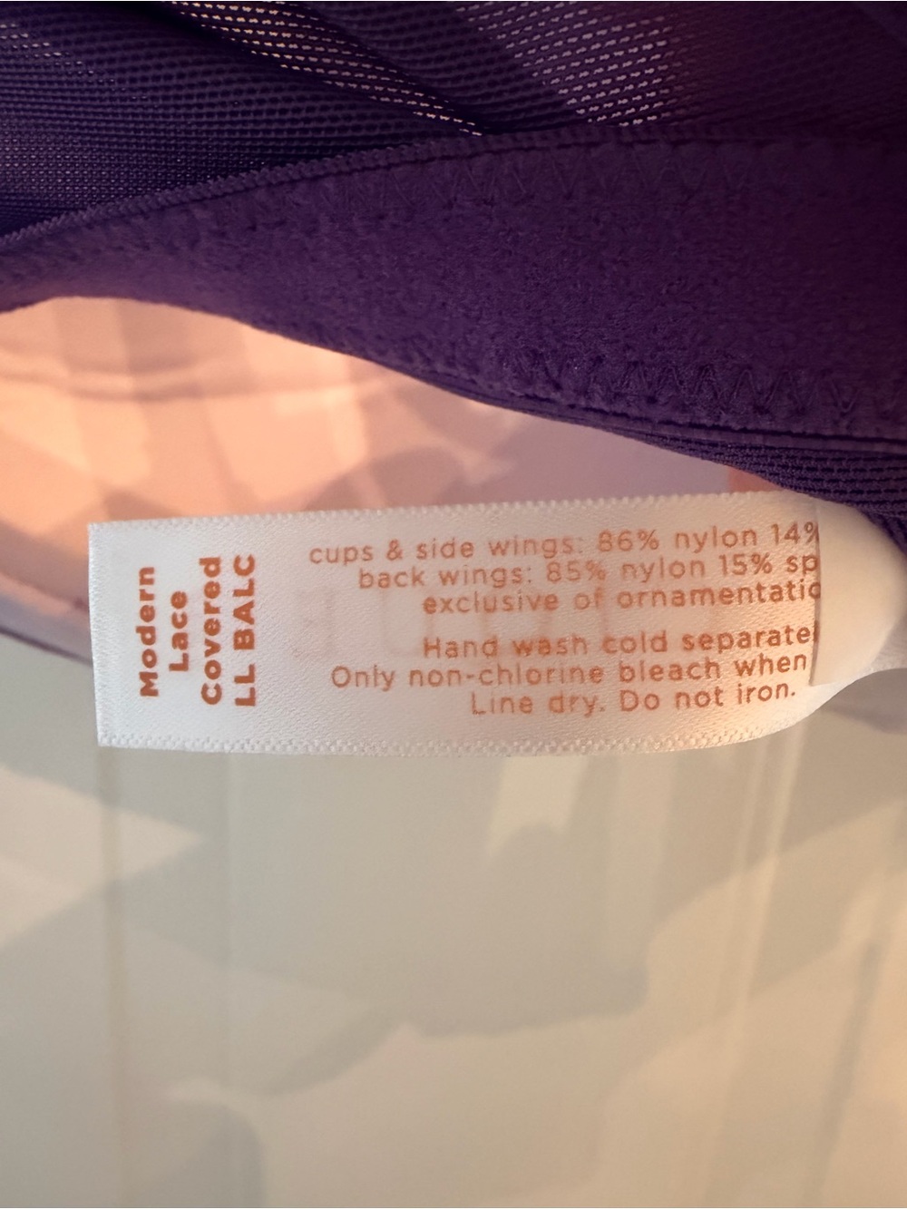 Cacique Purple Lace Full Coverage Bra Lightly Lined Balconette - Picture 3 of 4
